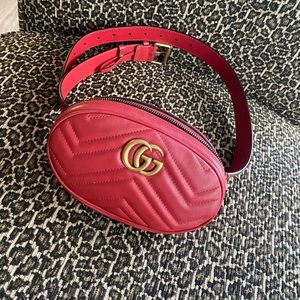 Red Authentic Gucci Bag Belt!